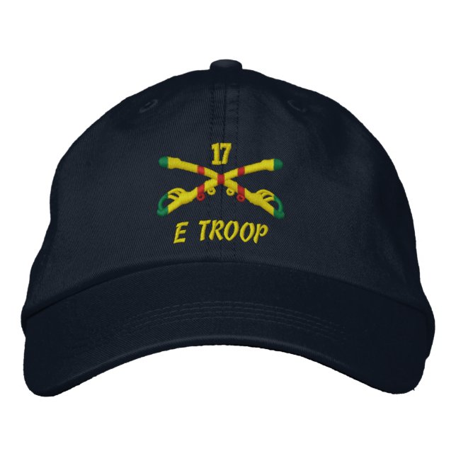 E Troop, 17th Cavalry Embroidered Hat (Front)