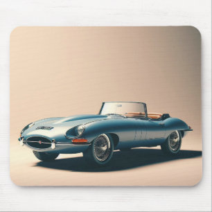 E-type Jaguar Convertible (Blue) Mouse Pad