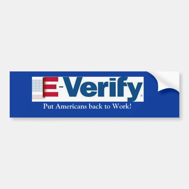 E-Verify Bumper Sticker (Front)
