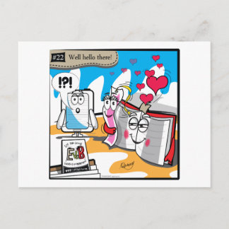 E Versus B - No.22 "Well hello there" Postcard