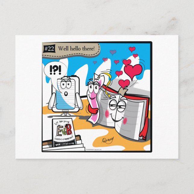 E Versus B - No.22 "Well hello there" Postcard (Front)