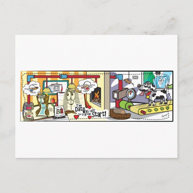 E Versus B - The Date was going well Postcard (Front)