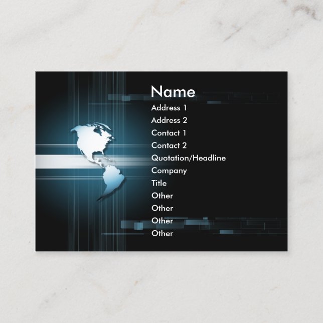 E world america business card (Front)