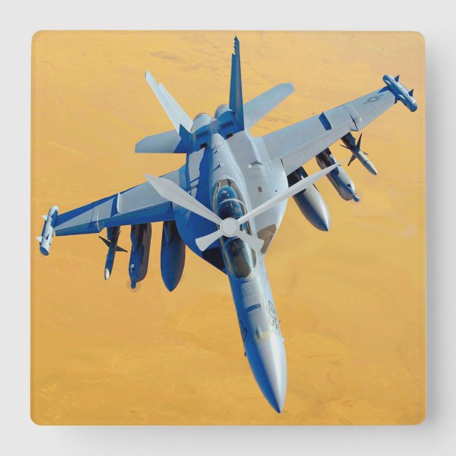 EA-18G GROWLER SQUARE WALL CLOCK (Front)