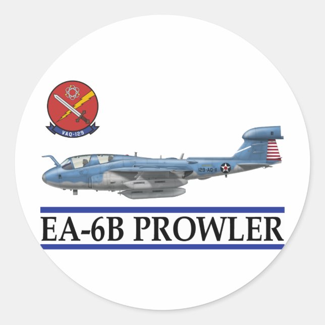 EA-6B "Prowler" Classic Round Sticker (Front)