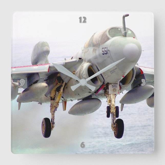 EA-6B PROWLER SQUARE WALL CLOCK (Front)