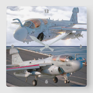 EA-6B PROWLER SQUARE WALL CLOCK
