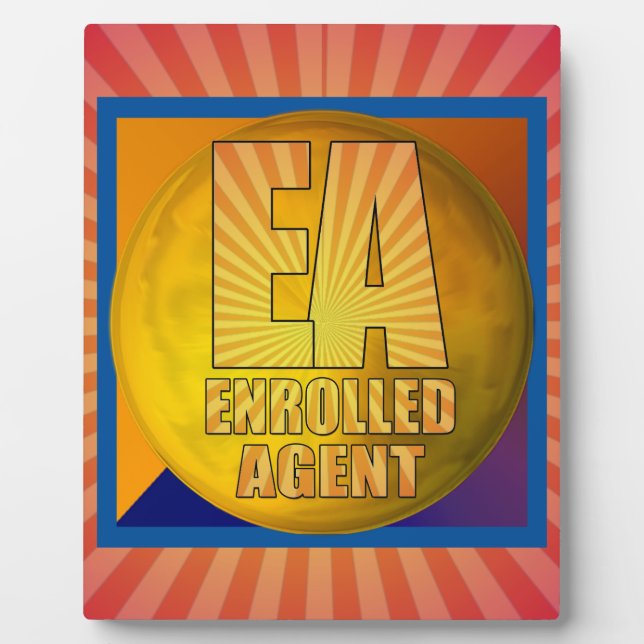 EA LOGO ENROLLED AGENT PLAQUE (Front)