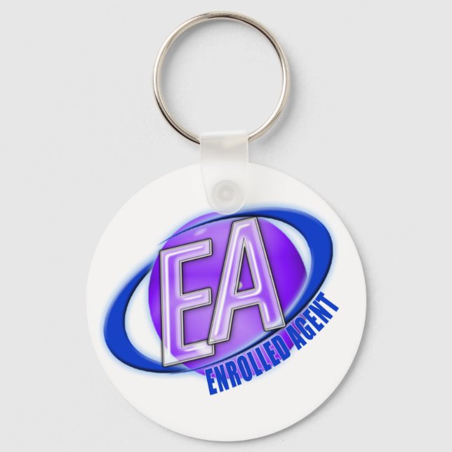 EA ORB SWOOSH LOGO - ENROLLED AGENT KEY RING (Front)