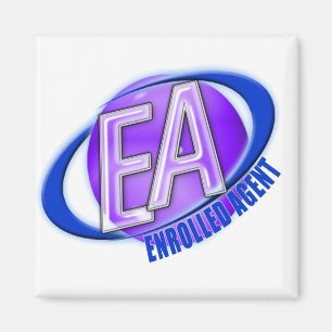 EA ORB SWOOSH LOGO - ENROLLED AGENT MAGNET