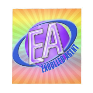 EA ORB SWOOSH LOGO - ENROLLED AGENT NOTEPAD