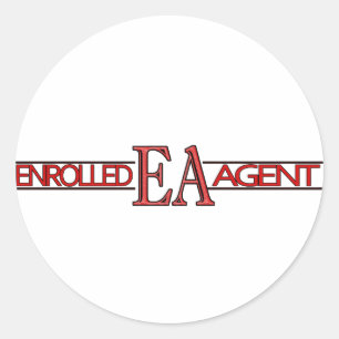 EA SPECIALIST LOGO ENROLLED AGENT CLASSIC ROUND STICKER