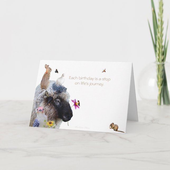 Each birthday is  a stop on life's journey. card (Front)