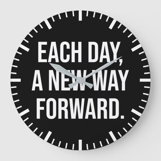 Each Day Forward - Success, Gym, Hustle, Grind Large Clock (Front)