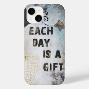 Each Day Is A Gift Mixed Media Quote Case-Mate iPhone 14 Case