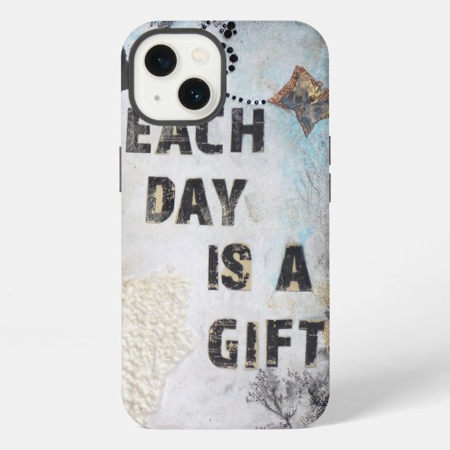 Each Day Is A Gift Quote iPhone Case (Back)