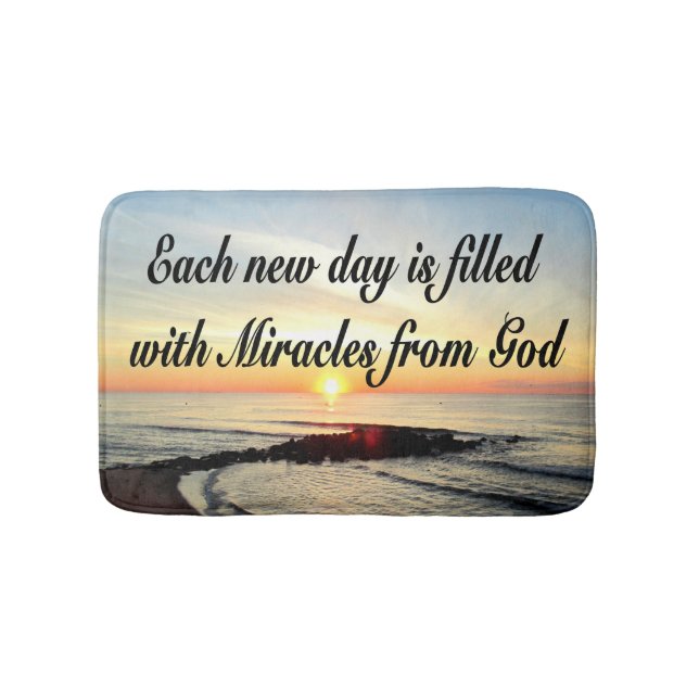 EACH DAY IS MIRACLES FROM GOD BATH MAT (Front)