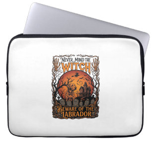 Each Day Joyful Halloween Haunted House Witch Cat Laptop Sleeve