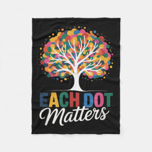 Each Dot S Polka Dots Tree Fleece Blanket