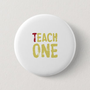 Each one teach one 6 cm round badge