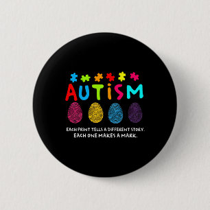 Each Print Tells A Different Story Fingerprint Aut 6 Cm Round Badge