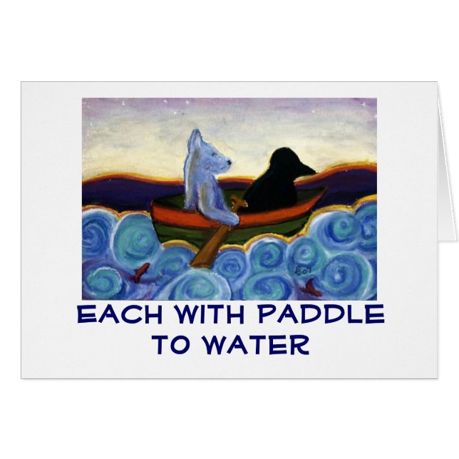 Each With Paddle to Water (Front Horizontal)