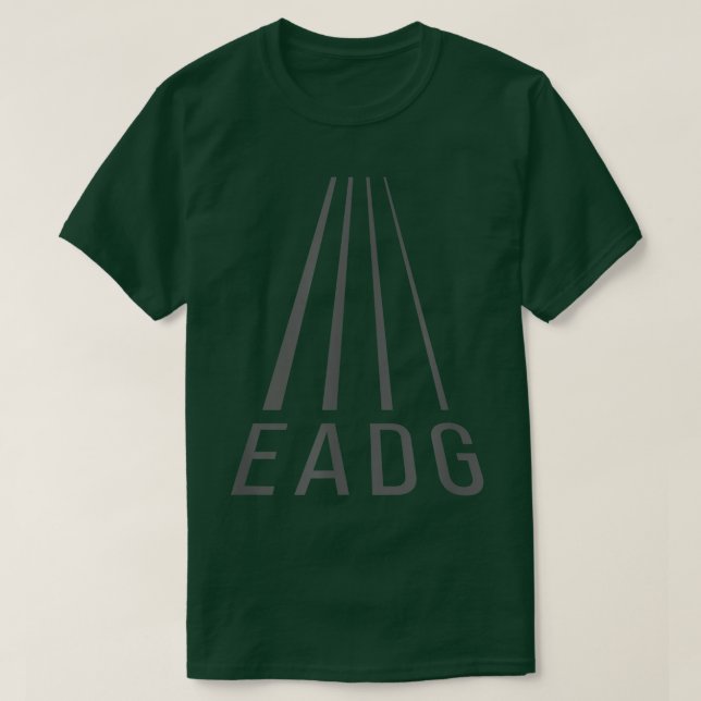 EADG 4 String PerspectiveBass GuitarBass Player 65 T-Shirt (Design Front)