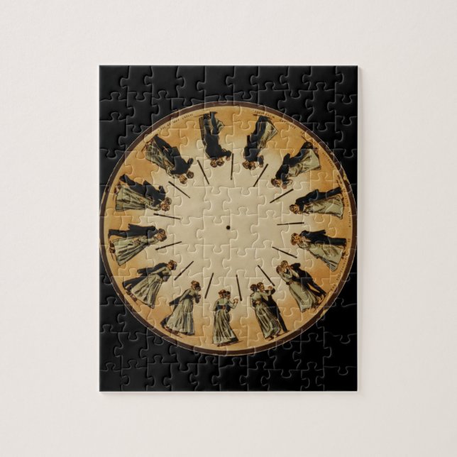 Eadweard Muybridge Couple Waltzing Phenakistoscope Jigsaw Puzzle (Vertical)