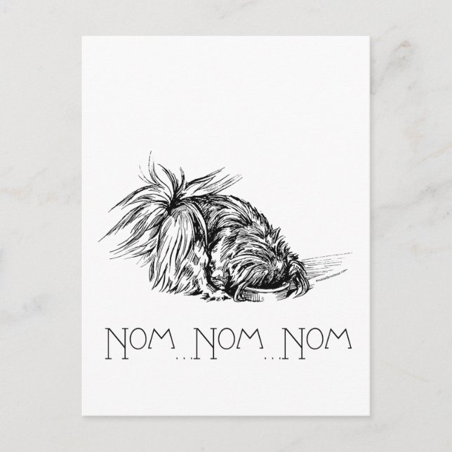 Eager Eater Peke Postcard (Front)