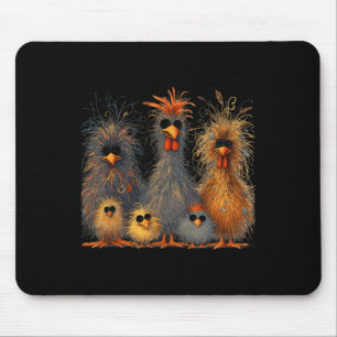 Eagerlys Colourful Funny Chicken Art,for Men Women Mouse Pad