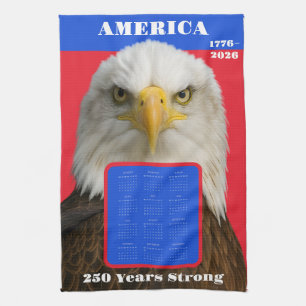 Eagle 2026 Calendar—America’s 250th Anniversary Tea Towel