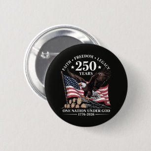 Eagle 250th Anniversary USA 6 Cm Round Badge