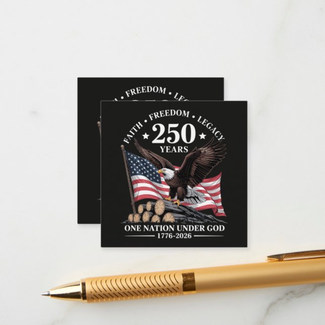 Eagle 250th Anniversary USA Enclosure Card (Front/Back In Situ)