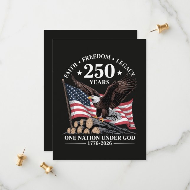 Eagle 250th Anniversary USA Save The Date (Front/Back In Situ)