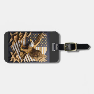 Eagle 3D Paper Art Design T-shirt Luggage Tag