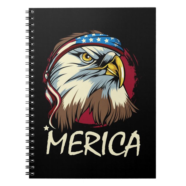 Eagle 4th Of July American Notebook (Front)