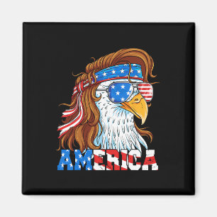 Eagle 4th Of July Mullet American Flag Usa Patriot Magnet