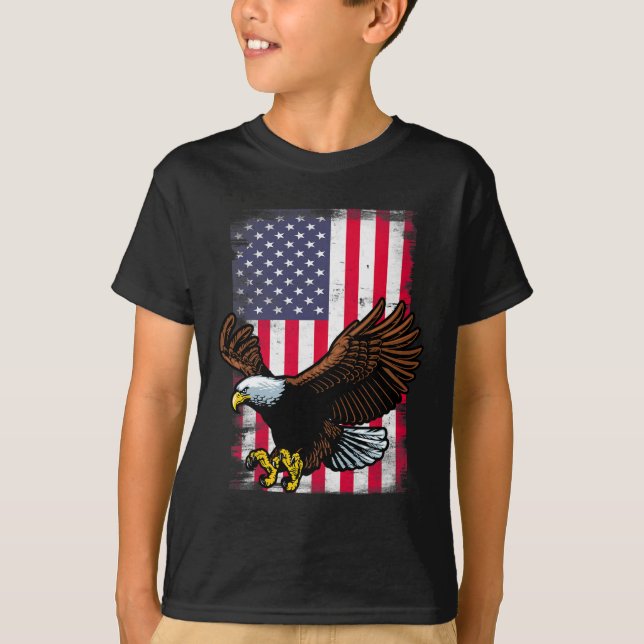 Eagle 4th Of July Usa Flag American Patriotic Men  T-Shirt (Front)