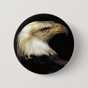eagle 6 cm round badge