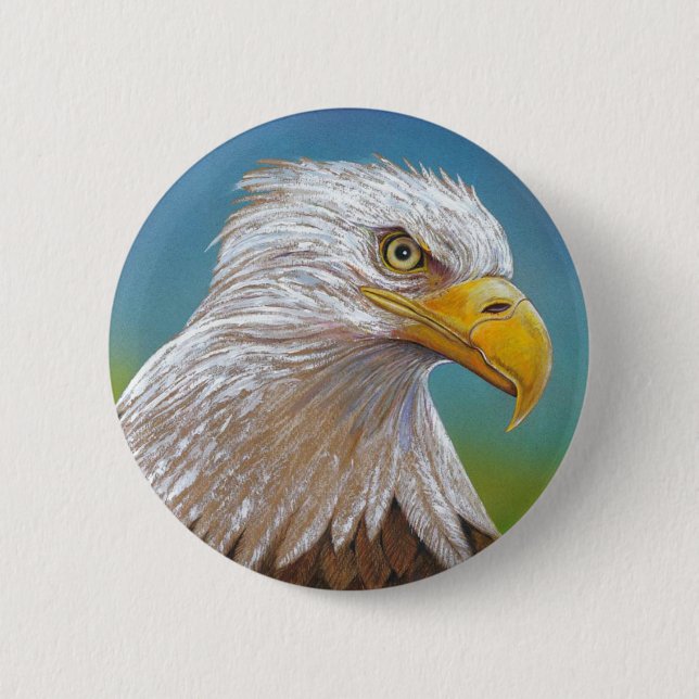 Eagle 6 Cm Round Badge (Front)