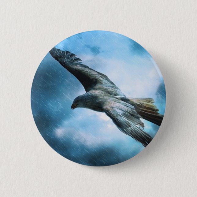 Eagle 6 Cm Round Badge (Front)