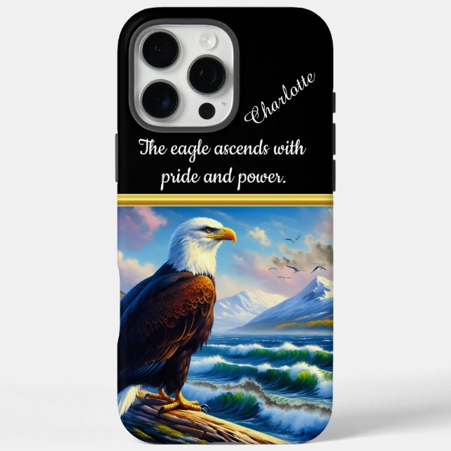 Eagle above vibrant waves at sunrise Case-Mate iPhone case (Back)