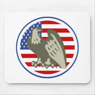 Eagle American Flag Mouse Pad