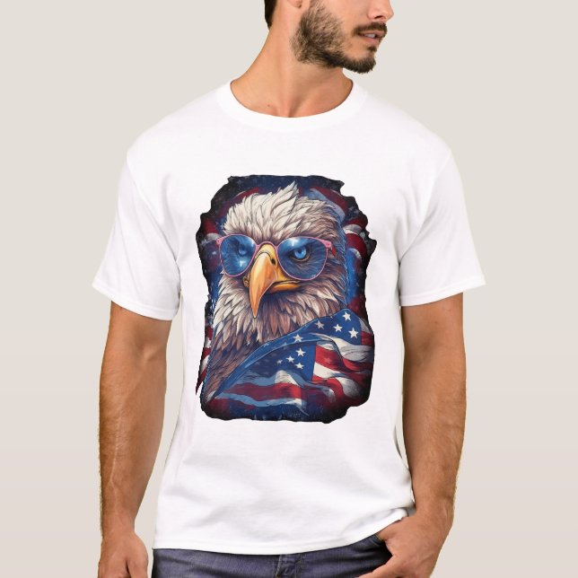 Eagle American Flag T-Shirt (Front)