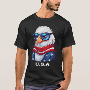 Eagle American Flag USA Flag 4th Of July Kids Chil T-Shirt