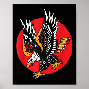 Eagle American Traditional Tattoo Ink Old School F Poster