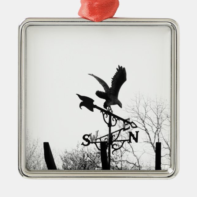 Eagle and Arrow Metal Ornament (Front)