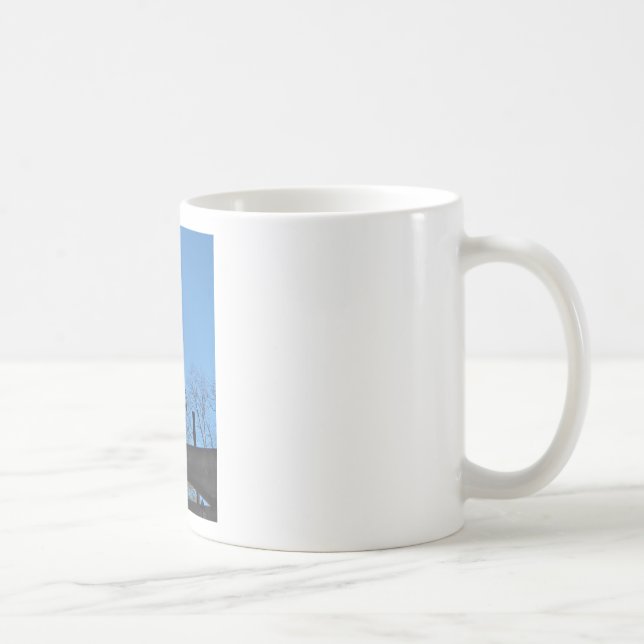 Eagle and Arrow Weather vane blue skys Coffee Mug (Right)