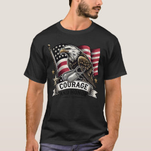 Eagle and Dog Tags Courage T-Shirt