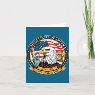 Eagle And Flag 1776-2026 250th Birthday America  Card